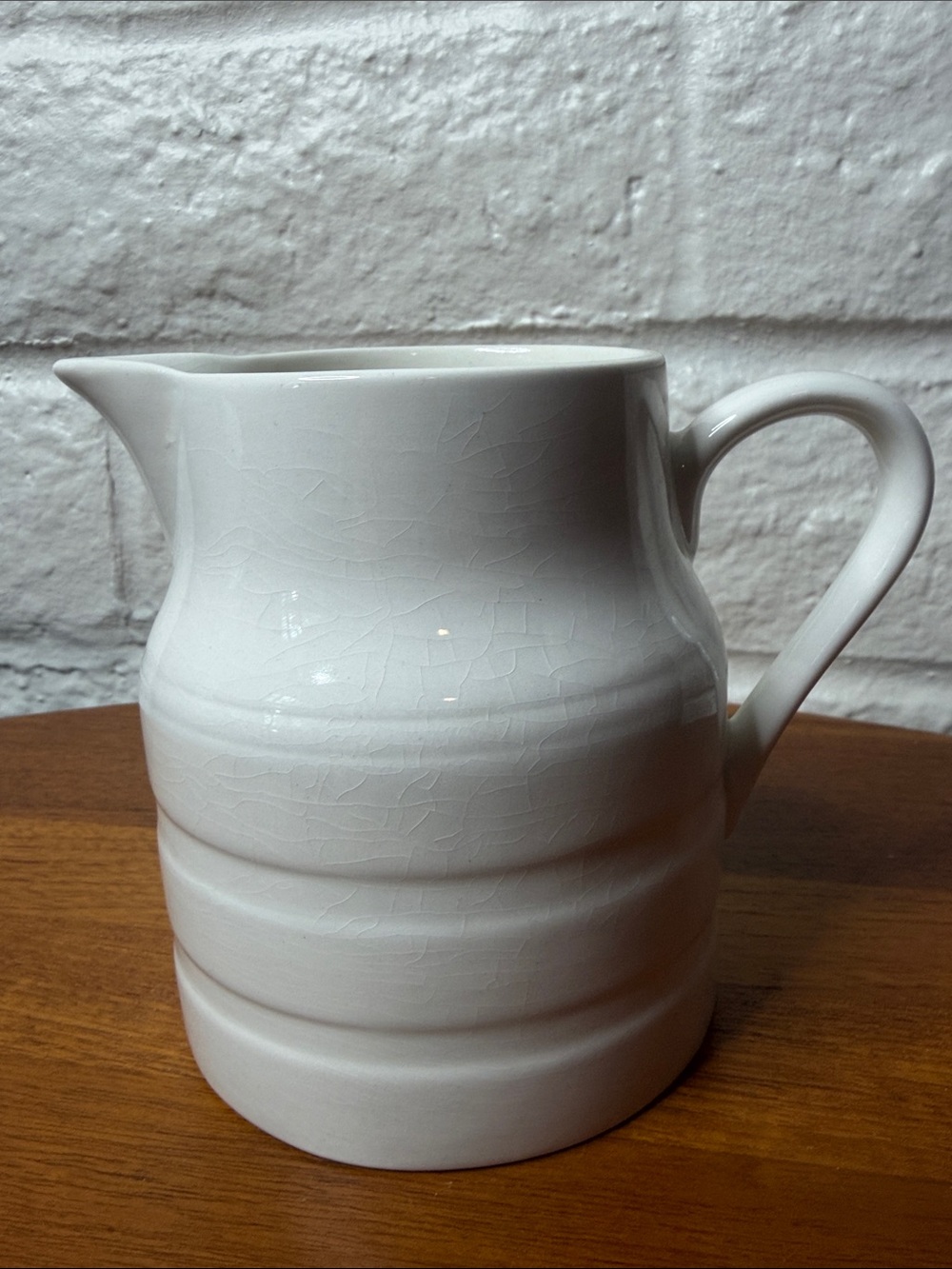 Vintage Lord Nelson Pottery England White Pitcher